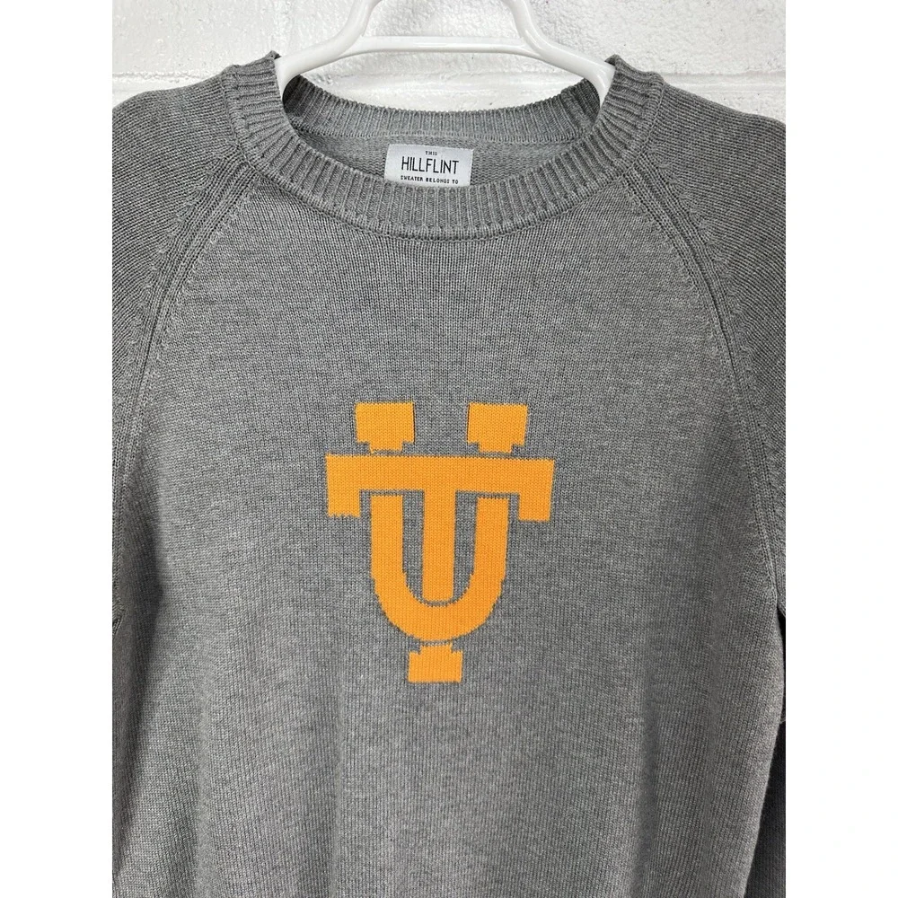 University Of Tennessee Volunteers Hillflint Gray Orange Pullover Sweater Large
